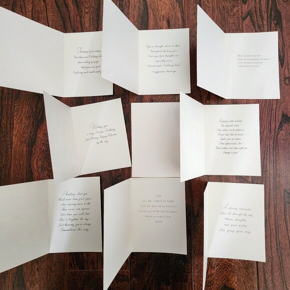 Vintage Retro Floral Sewing Fishing Assorted Greeting Cards x 8 w Envelopes - Picture 4 of 5